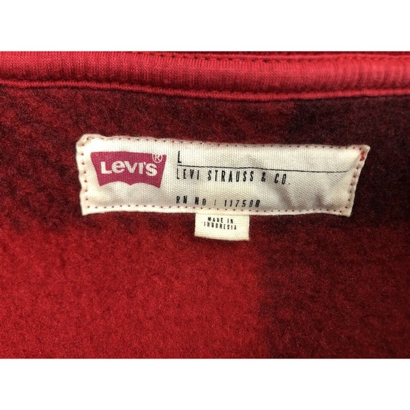 Levi Strauss Size Large Women’s Buffalo Plaid Fleece Jacket - Picture 9 of 12
